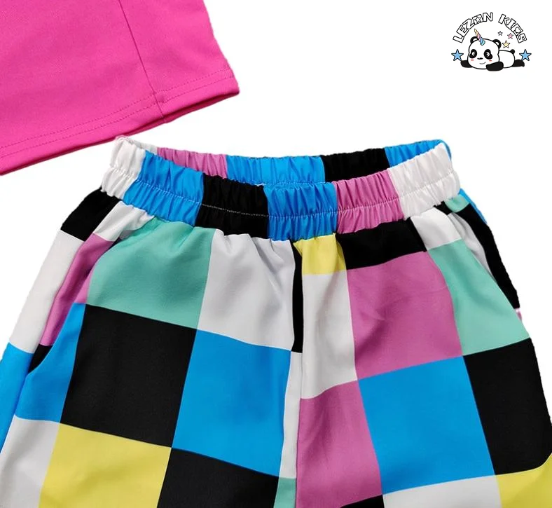 LEZONKIDS - New Year Big Discount Colorful Plaid Style Girls Clothing Sets Sweet for 3 to 8T Girls